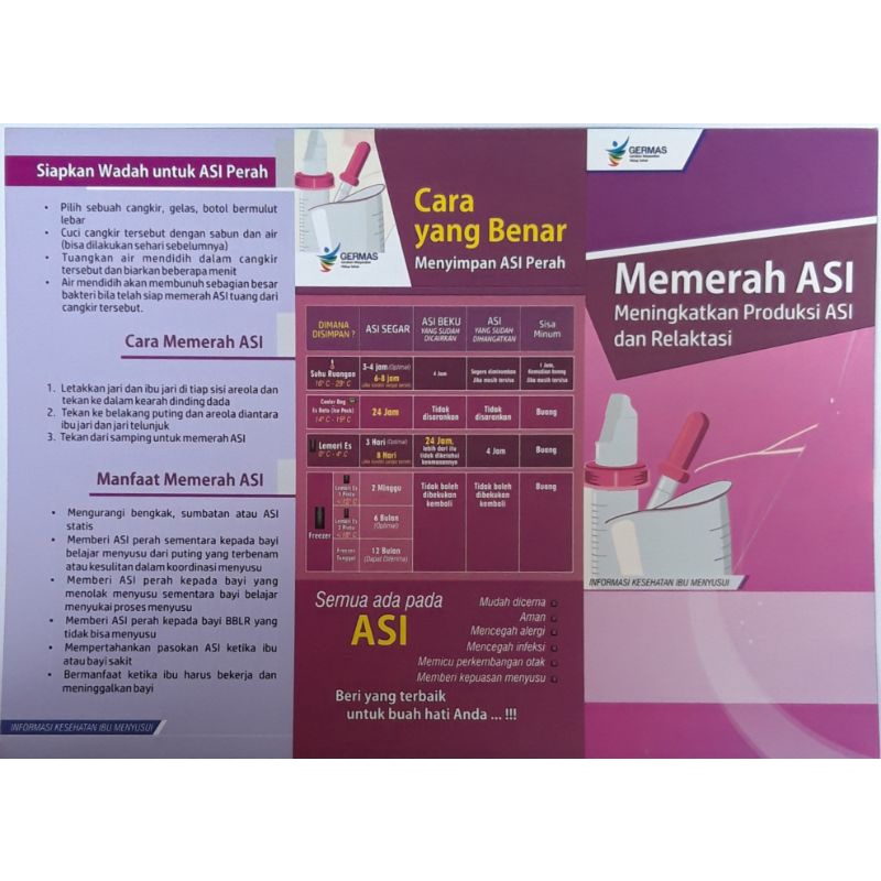 Leaflet Cara Yang Benar Menyimpan Asi Perah