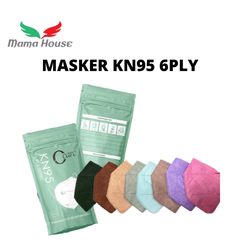 [MH] MASKER KN95 C CARE WARNA WARNI  6PLY SERIES ISI 10 PCS