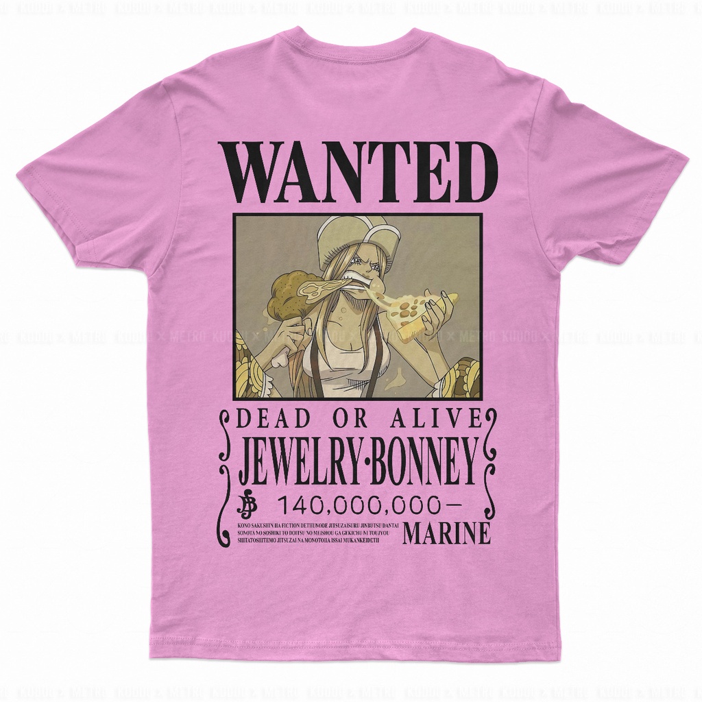 Tshirt Jewelry Bonney wanted Anime Manga One Piece Premium Unisex