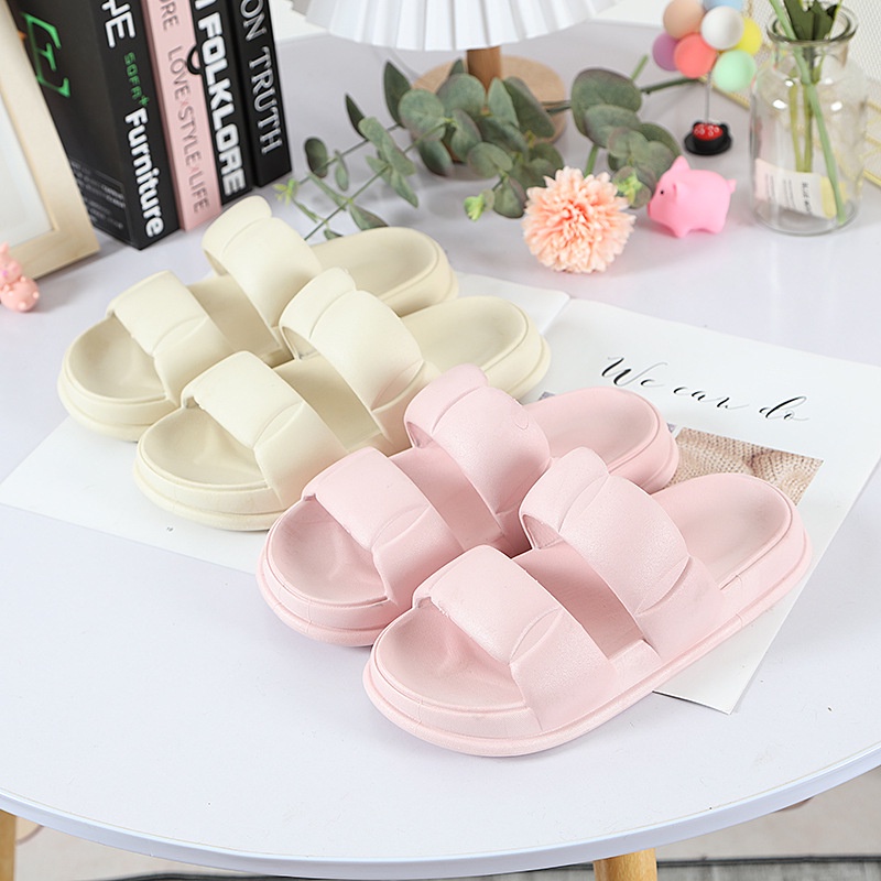 FY Sandal Jelly Slop Wanita Soft Slipper Anti Slip Elastic Empuk Import