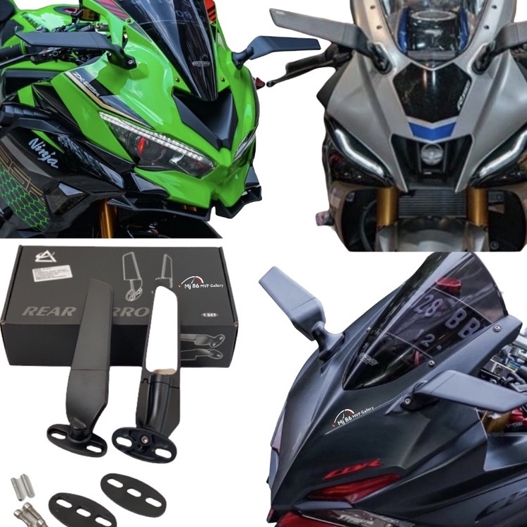 sepasang spion variasi spion ZX10R spion winglet spiong vering new model zx 25 zx10r spion variasi xmax nmax r15 cbr ninja spion model ZX10R spion ZX