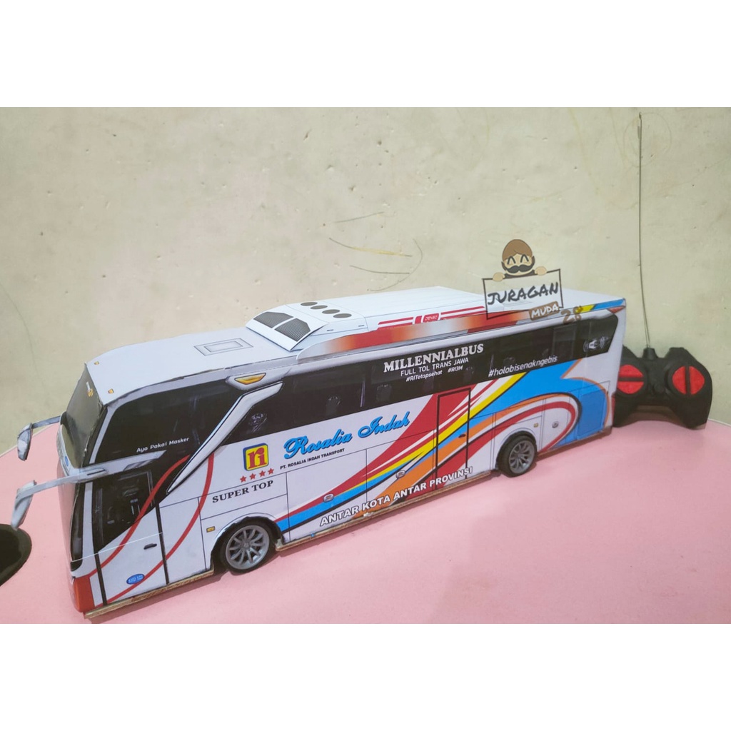 Remote Control RC Miniatur Bus Rosalia Indah Murah