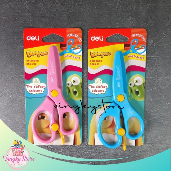 

Sale Gunting Kertas Anak / Gunting Plastik / Scissors Deli D60402 Hemat