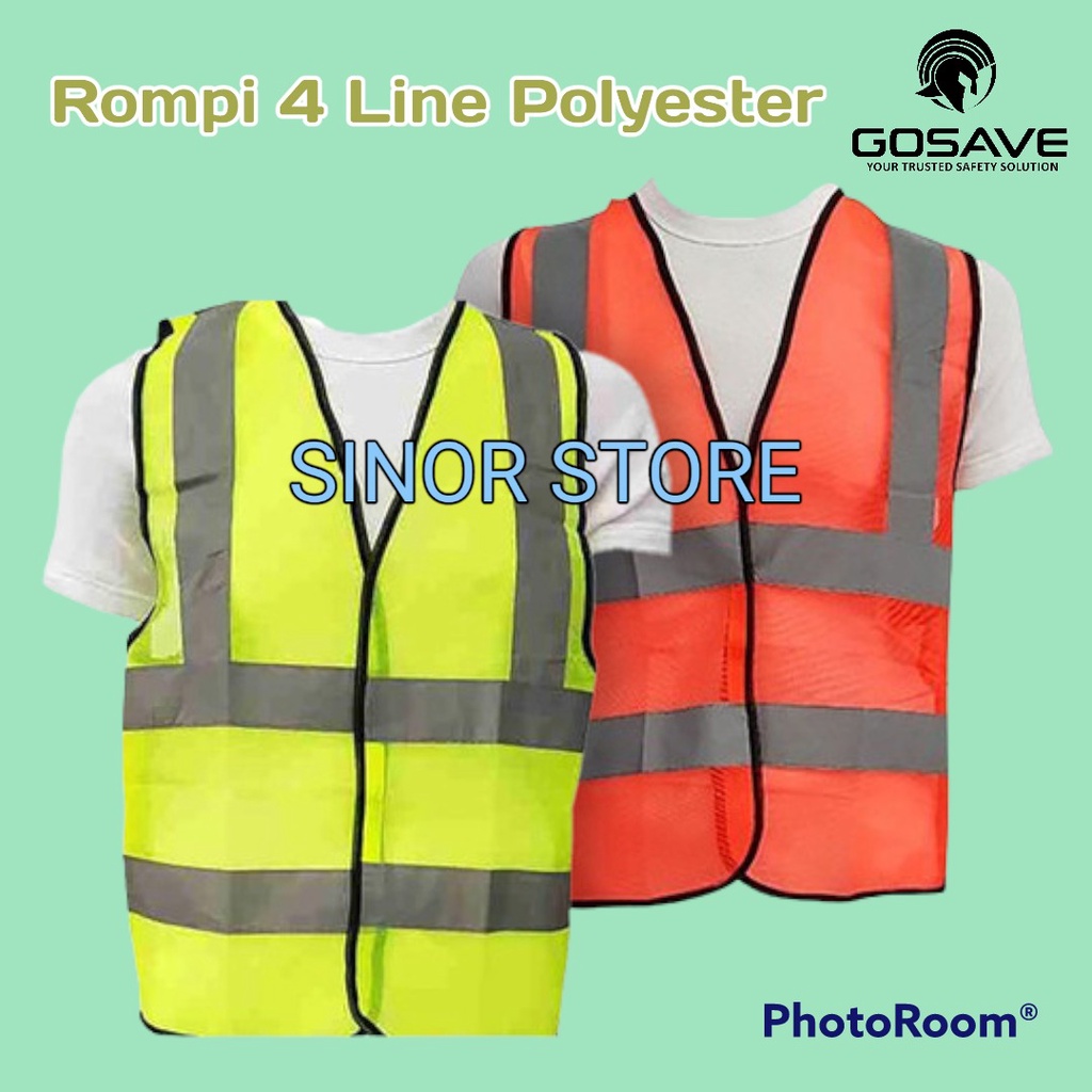 Rompi Safety Polyster Safety Vest Proyek Polyster Polister