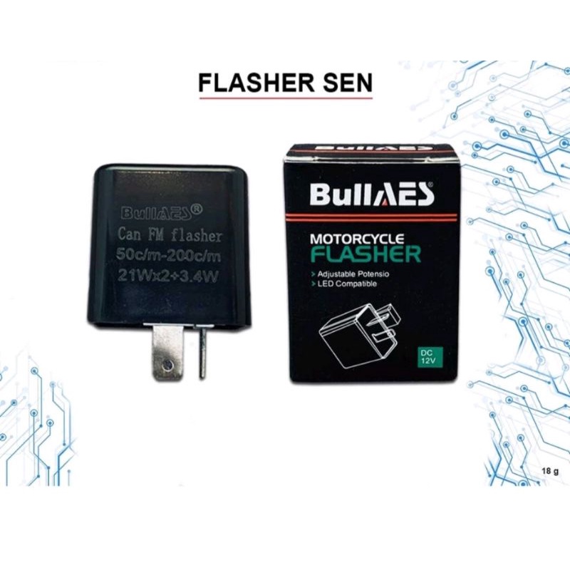 FLASHER SEN MOTOR BULLAES CONTROL CEPAT LAMBAT KEDIP SEN LED Motor