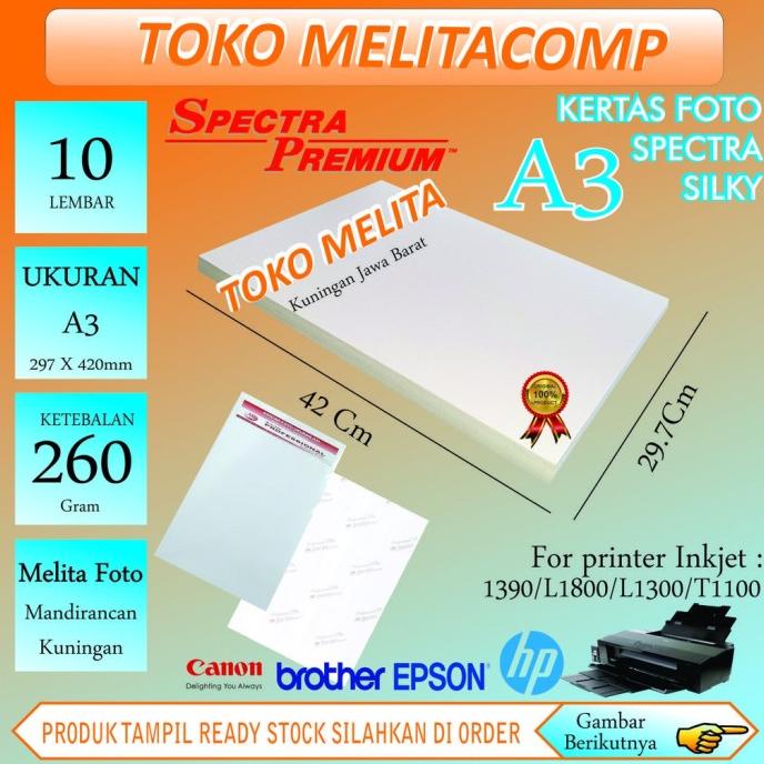 Kertas Foto Silky A3 Spectra
