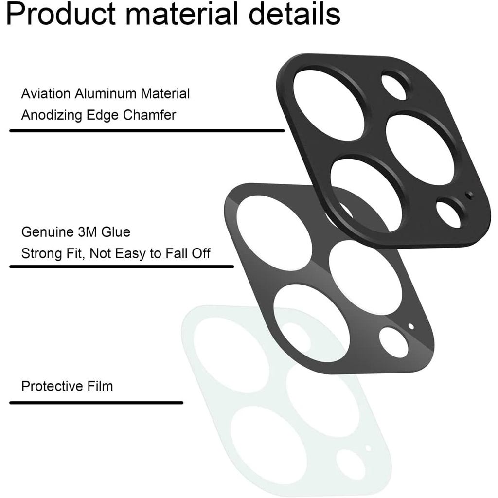 Pelindung Lensa Kamera Anti Gores / Sidik Jari Bahan Aluminum Alloy Untuk iPhone 14 Pro 14 Pro Max 2022