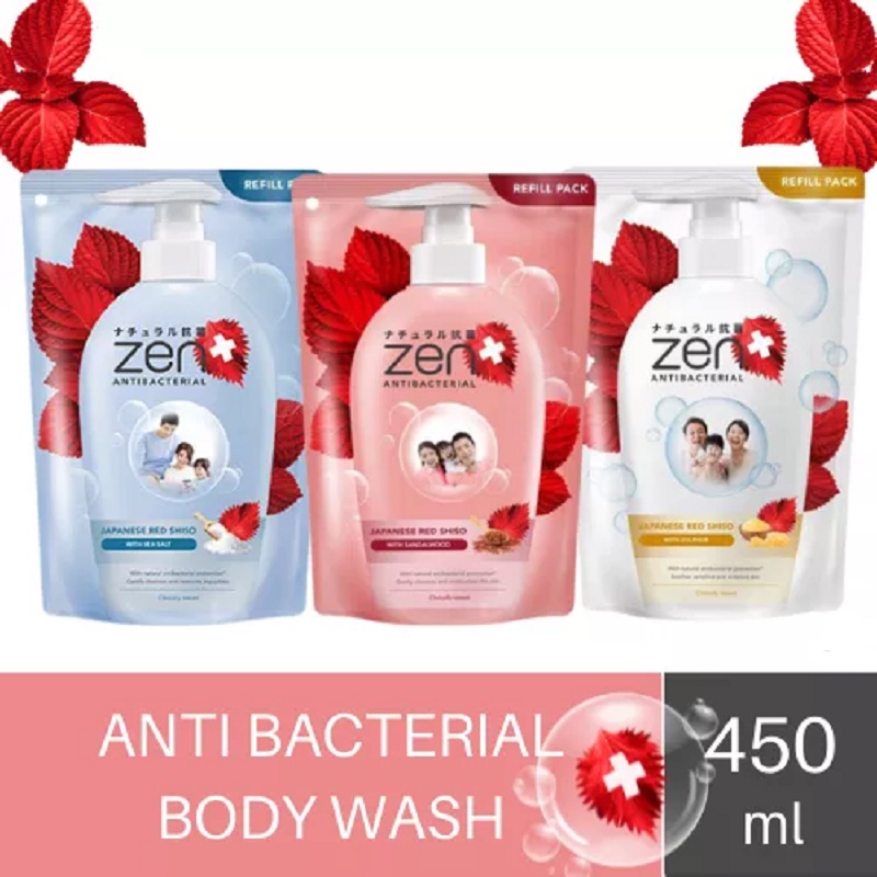 Zen Antibacterial Body Soap Refill - 400mL