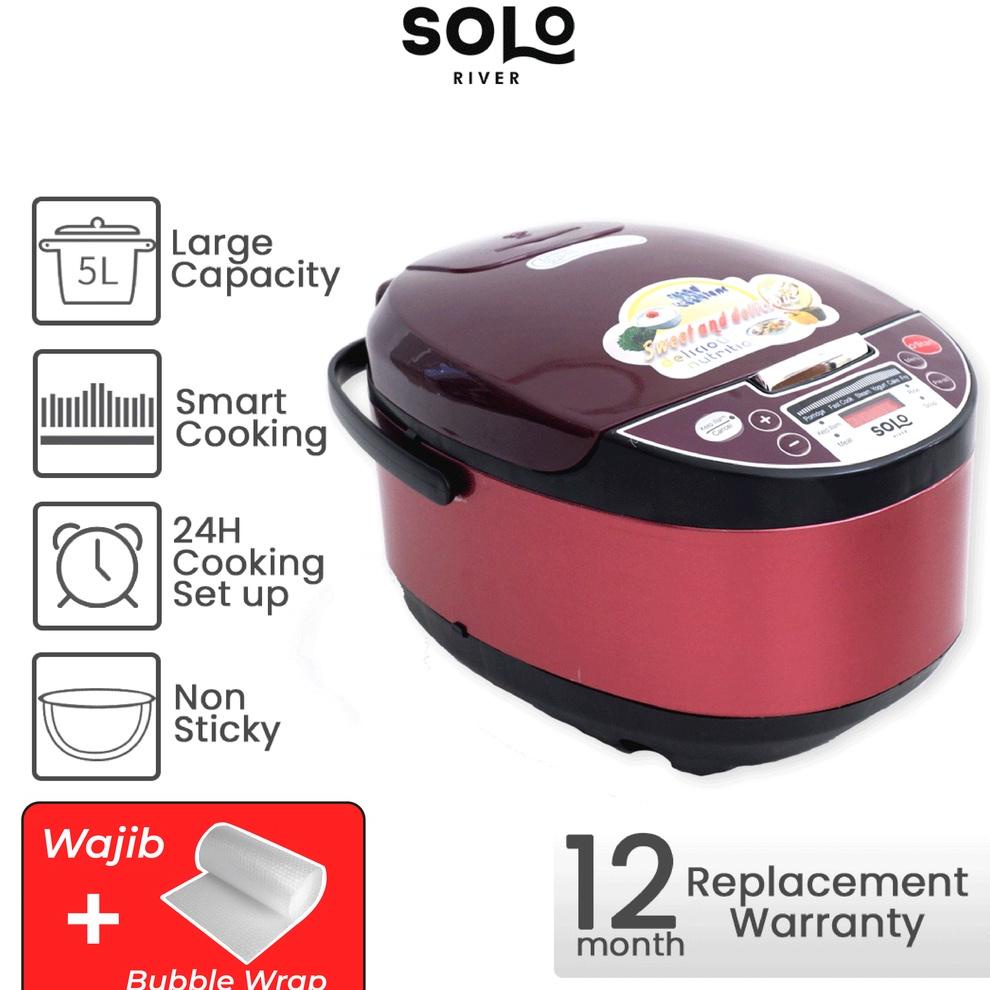BEST SELLER SOLO RIVER Rice Cooker 2L Magicom Penanak Nasi 10 Fungsi Memasak Bergaransi ☭ 881