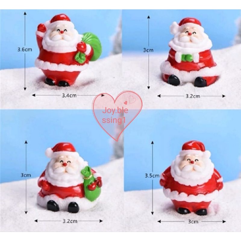 ORNAMEN NATAL mini imut  HIASAN TART BAHAN RESIN