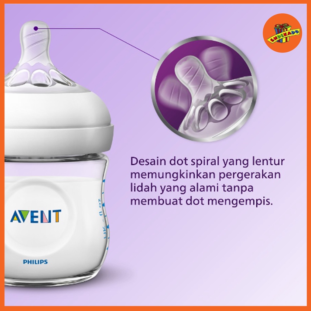 PHILIPS AVENT NATURAL BOTOL SUSU 125ml BENING