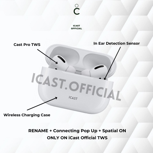 iCast TWS Cast Pods Pro 2023 Final Upgrade [Pop up + Spatial Audio]