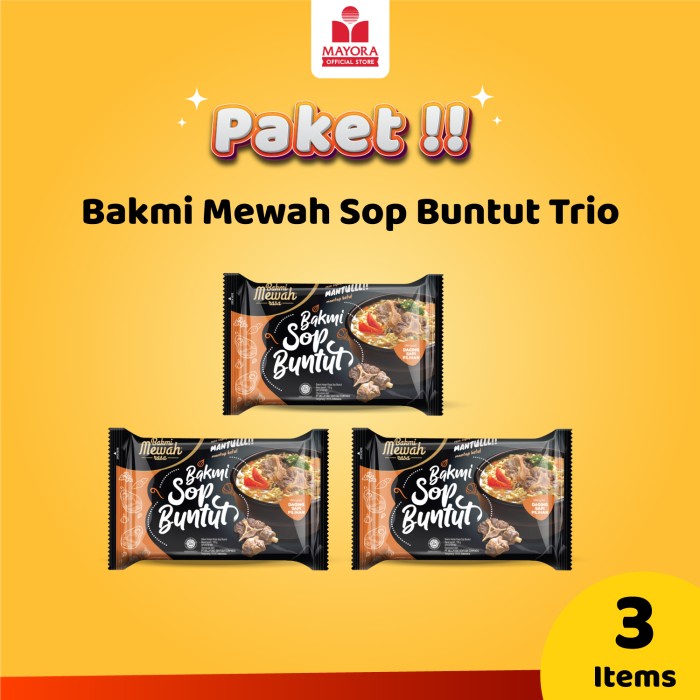 

PROMO Mie Instan Bakmi Mewah Sop Buntut Trio