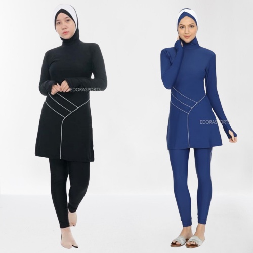 Edora Myra Baju Renang Muslimah - Baju Renang Akhwat - Setelan Renang Wanita - Baju Diving Muslimah