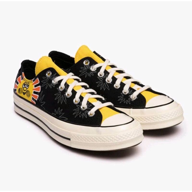 CONVERSE CHUCK 70s Ox Sunny Floral Black Amarillo Original Resmi