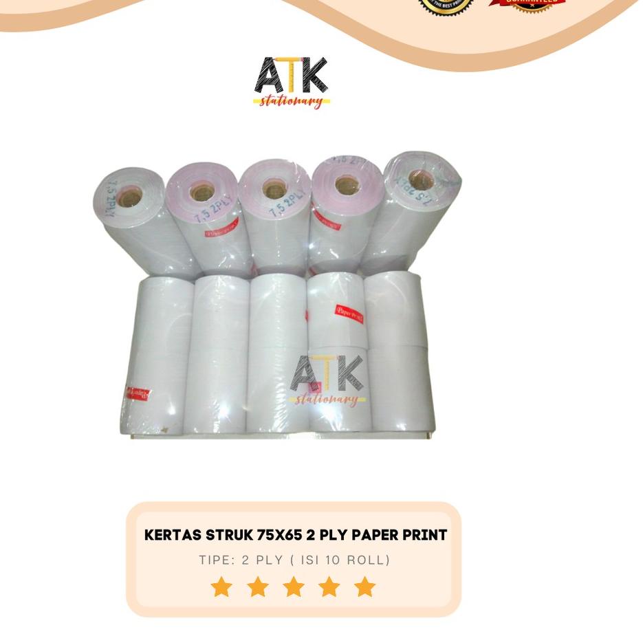 

Flash Sale팝 Kertas Struk Kasir / Kas Register 75X65 2 PLY Paper Print atk ✔