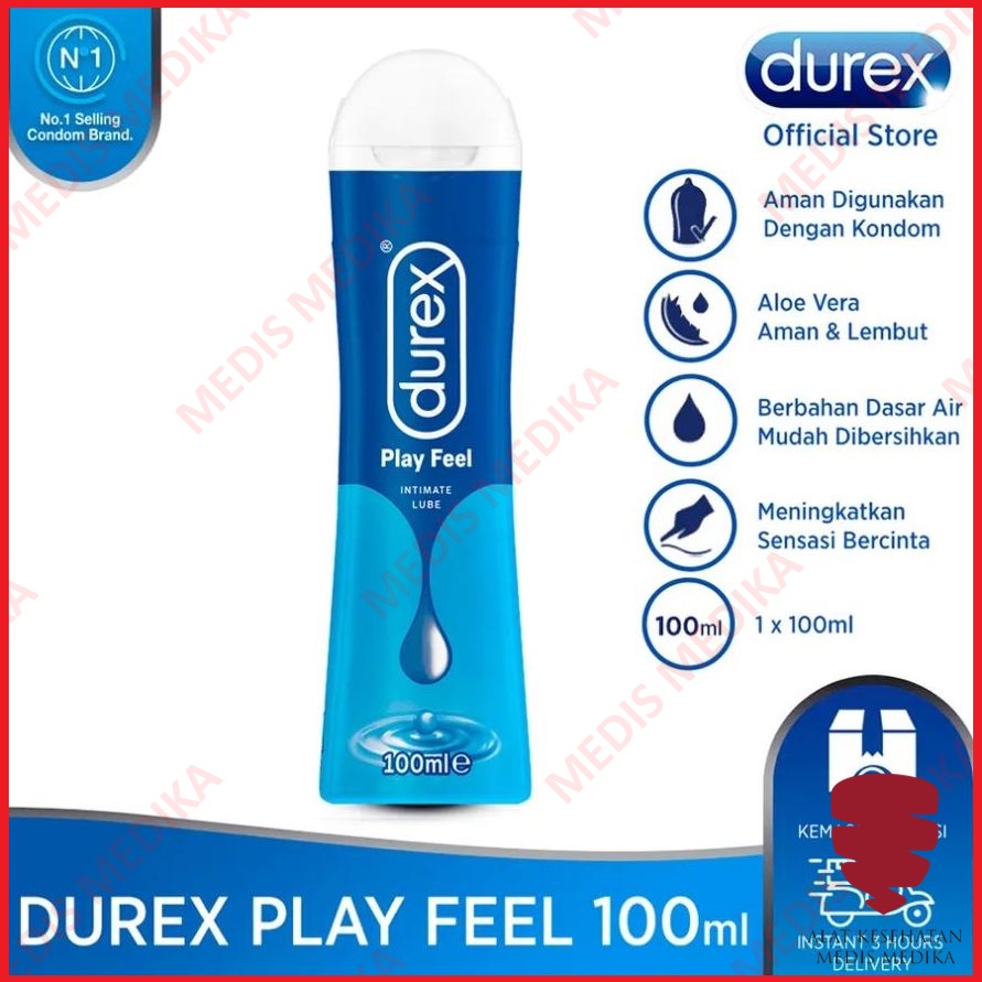 Lubricant Durex Play 100 ml Pelumas Gell Alat Kontrasepsi Kesehatan