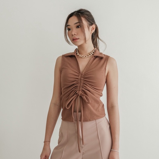 [TAVIA] ESME KNIT TOP / BAJU RAJUT / KAOS WANITA / ATASAN WANITA