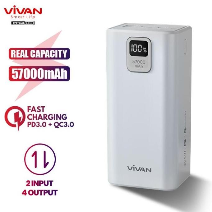 VIVAN POWER BANK 57000MAH POWER DELIVERY QUICK CHARGE 3.0 VPB-B60 GFHT64769FR