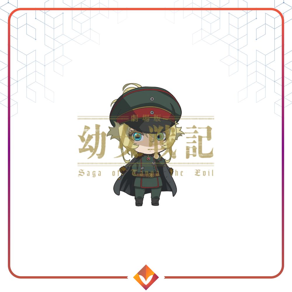 GANCI YOUJO SENKI CHIBI Keychain Gantungan Kunci Anime Isekai Von Degurechaff