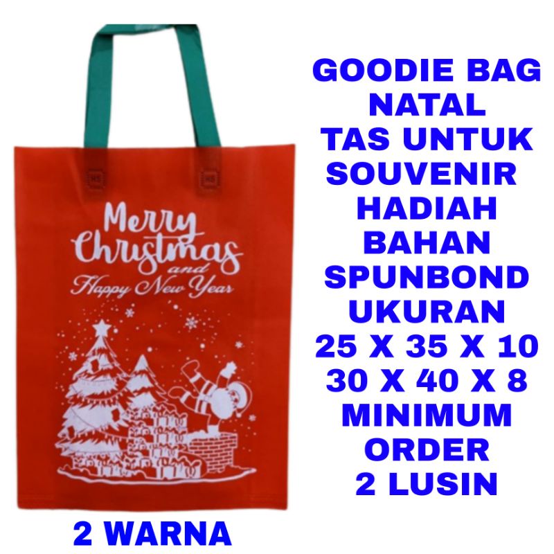 

WK MINIMU. ORDER 2 LUSIN GOODIE BAG NATAL TAS HADIAH SOUVENIR HAMPERS CHRISTMAS SANTA GIFT