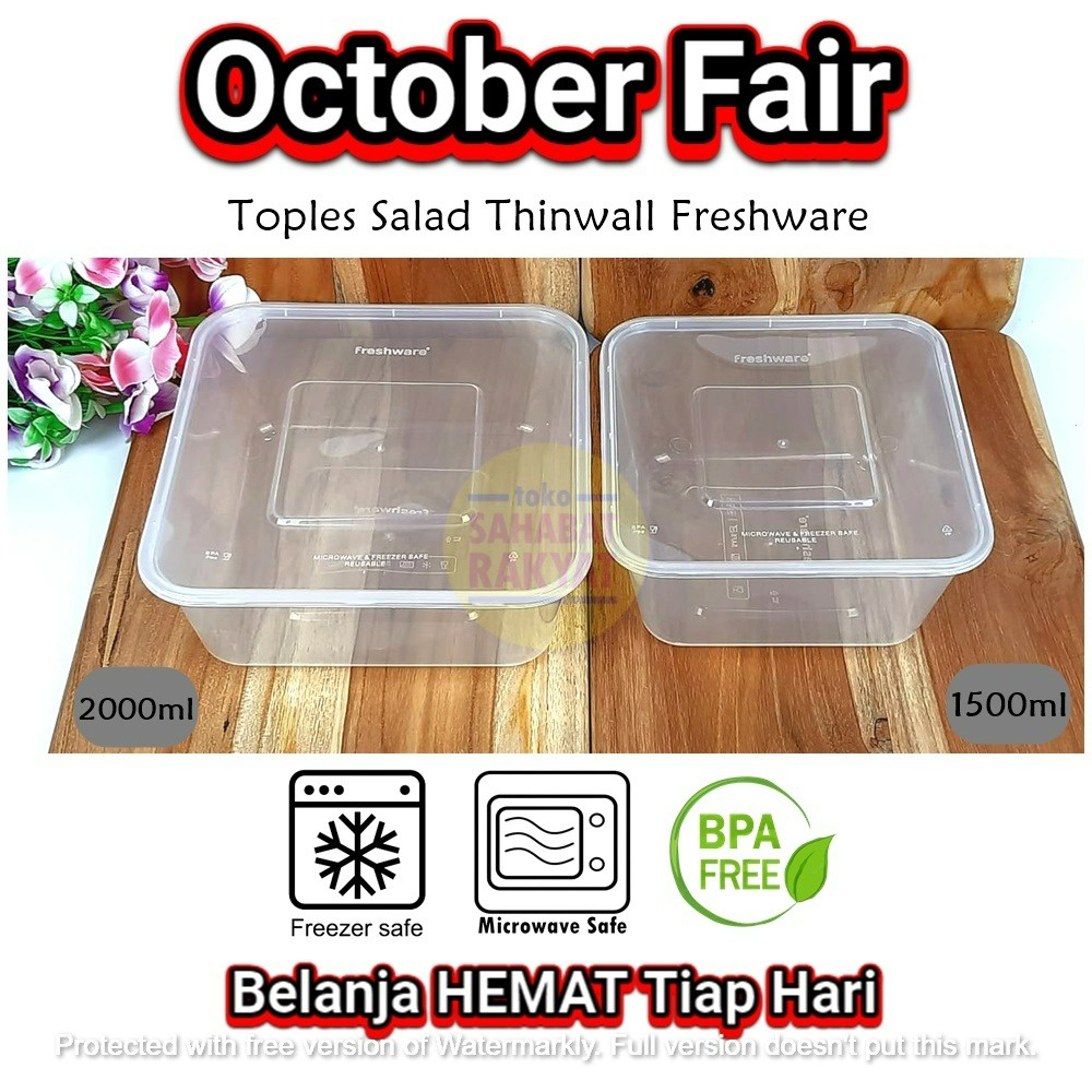 Toples Salad/Toples Microwave Thinwall Freshware