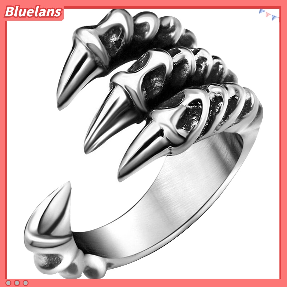 Bluelans Men Women Vintage Eagle Claw Open Finger Ring Adjustable Rocker Jewelry Gift