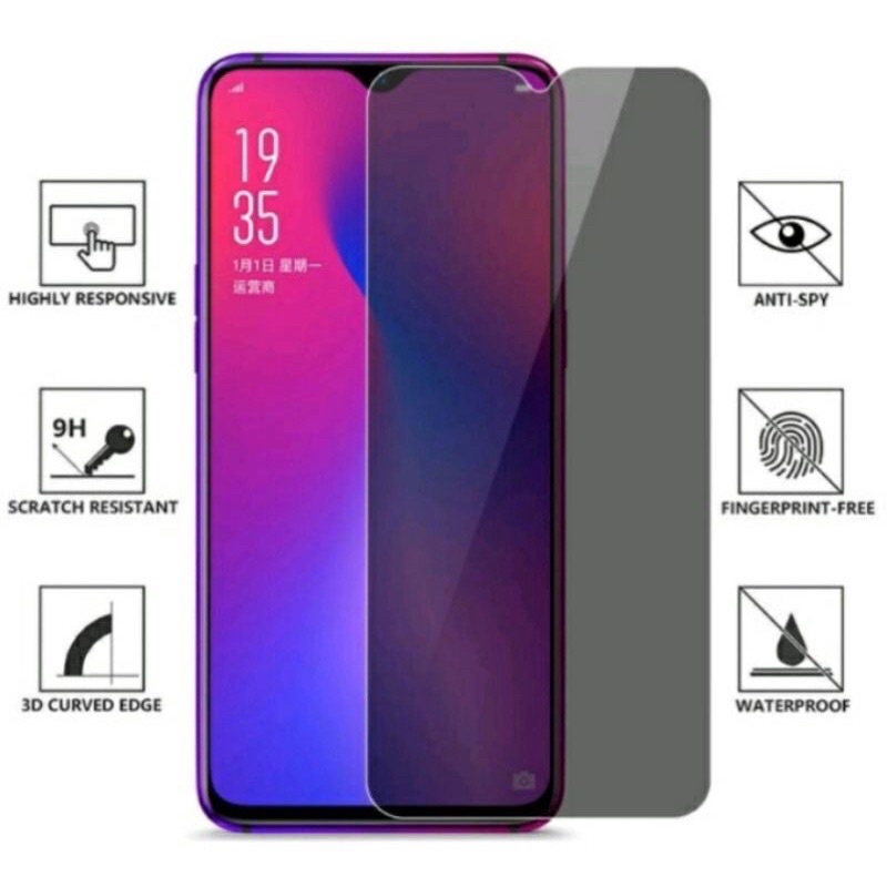 Tempered Glass Spy Anti Gores Matte Privacy Full Layar Premium