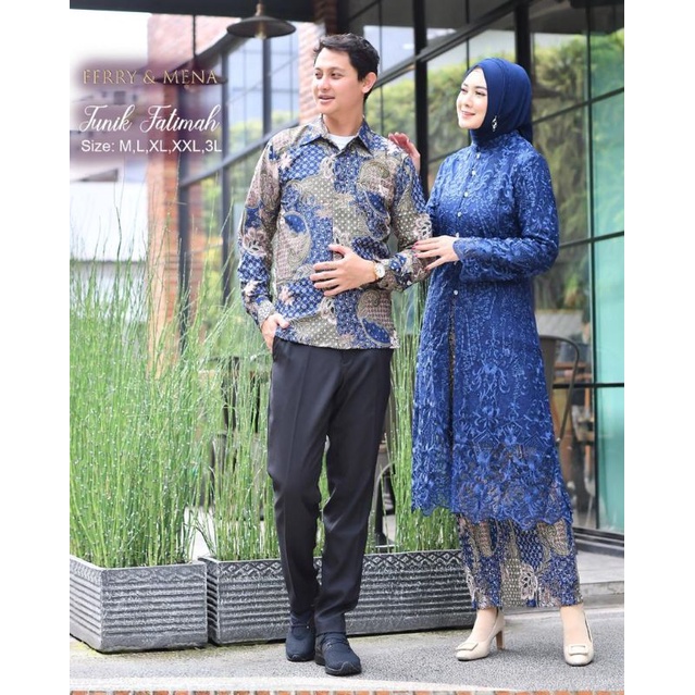 Kebaya Couple Batik Modern / Couple Kebaya Busui / Kebaya Serimbit Rok dan Kemeja Batik / Kebaya Modern / Kebaya Lamaran / Kebaya Kondangan Couple / Couple Tunik Kebaya Busui / Kebaya Jumbo 3L ld 130