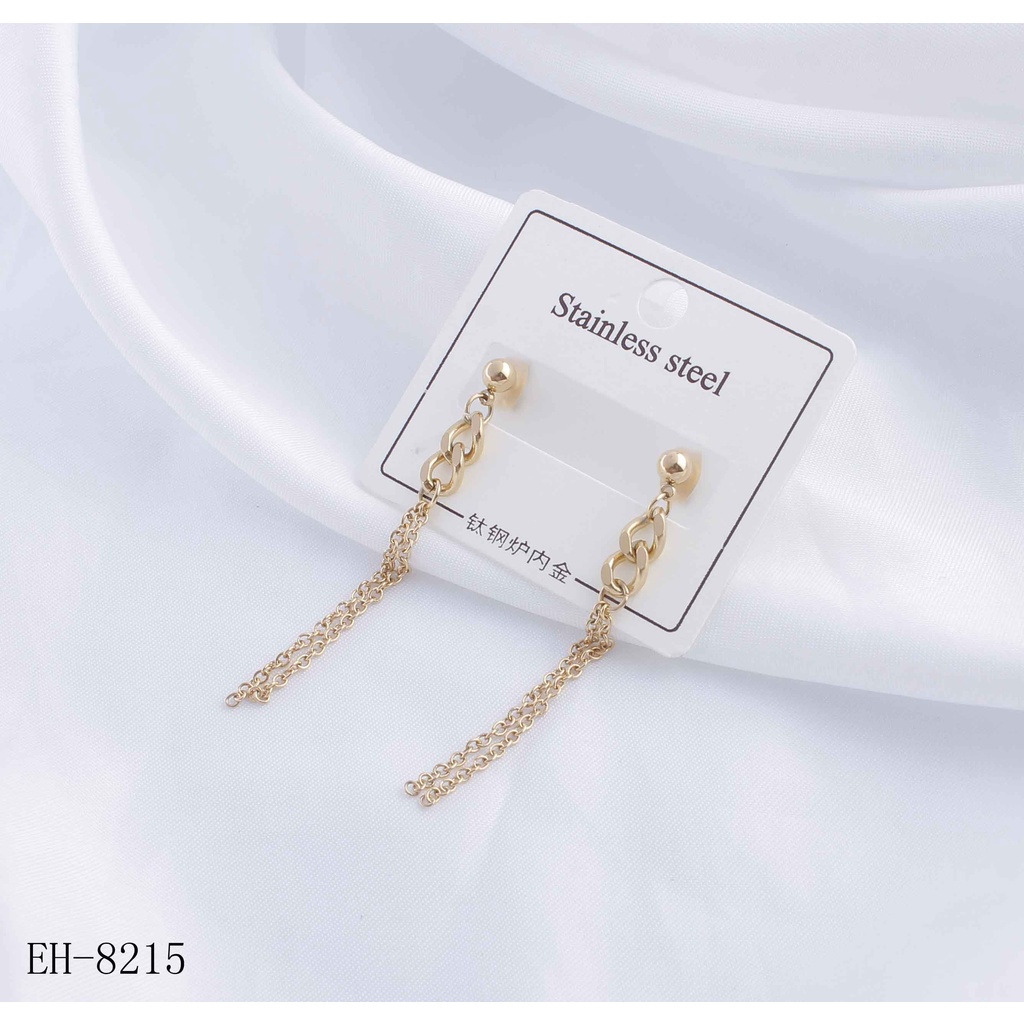 Anting Titanium Panjang (6-8cm) Perhiasan Fashion 8215/1017