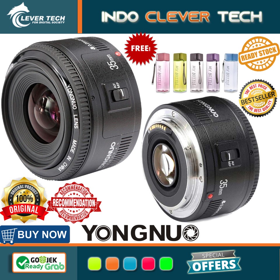 Lensa Fix Canon Yongnuo 35mm f/2 Lens for Canon