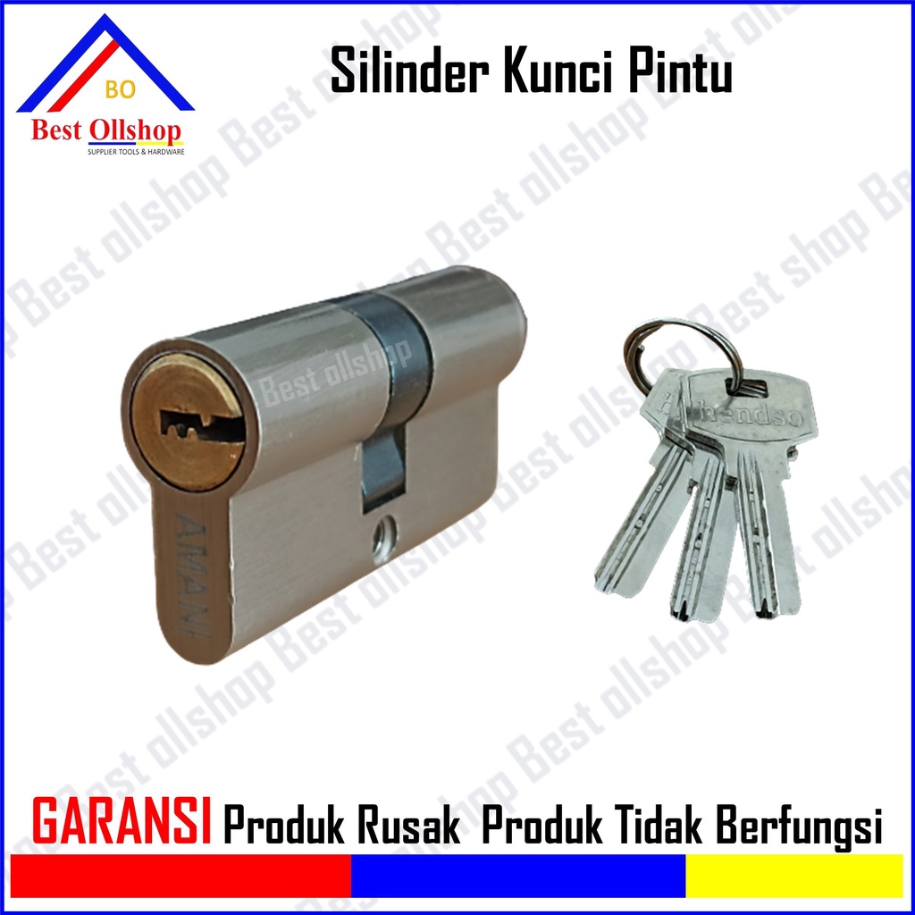 Cylinder Silinder Anak Lubang Kunci Pintu Rumah Besar Tanggung / Kecil Jantung Kuningan