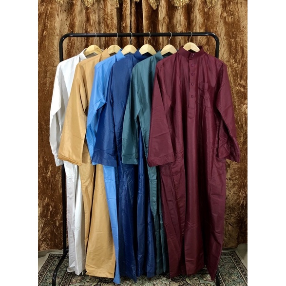 Baju Muslim Jubah Sultan Gamis Pria Dewasa Remaja Model Arab Saudi, Dubai, Maroko Merk Ajax model ha