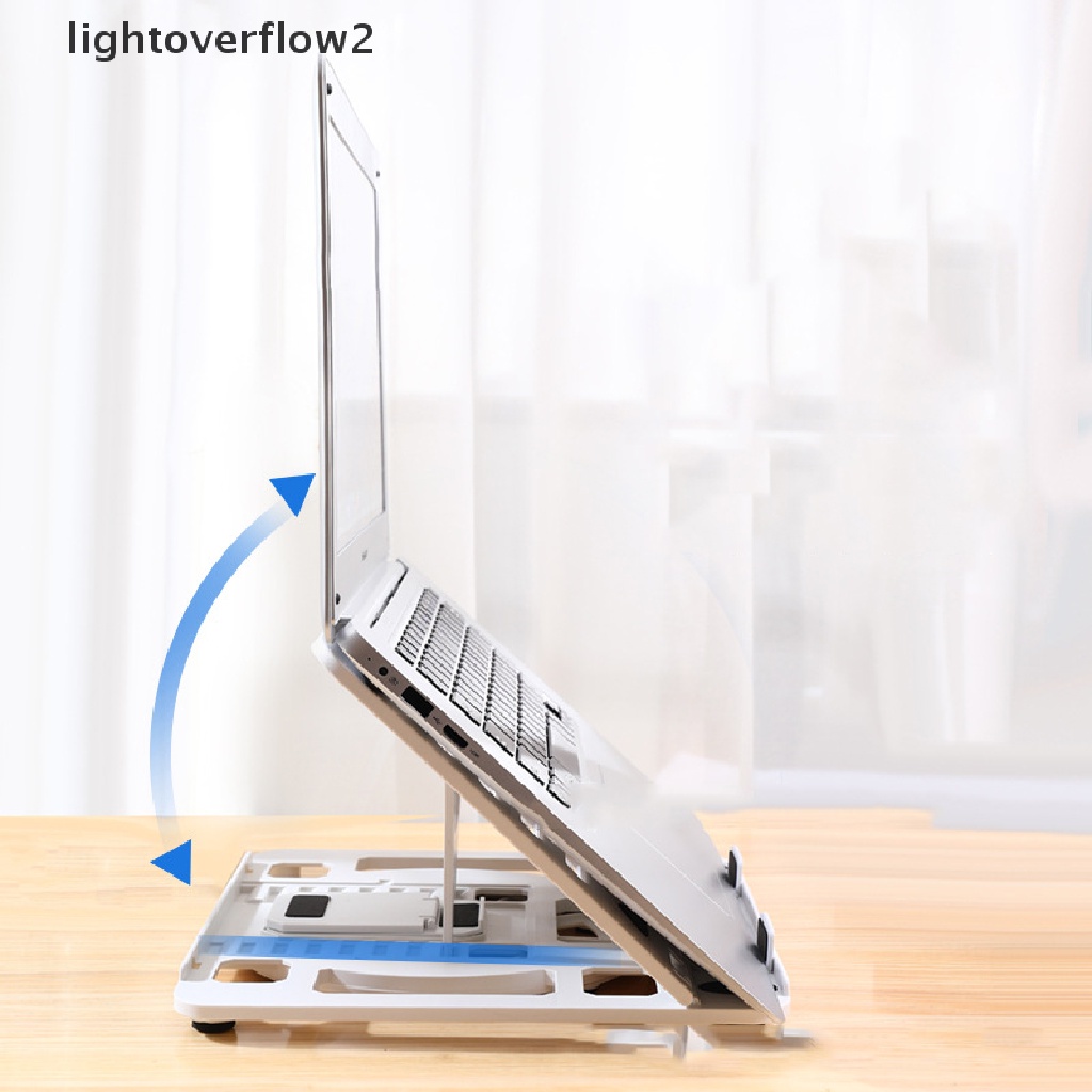 (lightoverflow2) Stand Holder Laptop / Handphone Model Lipat Rotasi 360 Derajat (ID)