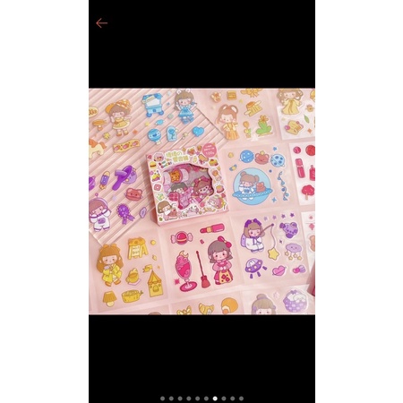 

[1Pcs] 100pcs Stiker Box PVC anti air Random untuk Journaling, Srapbook, dkk