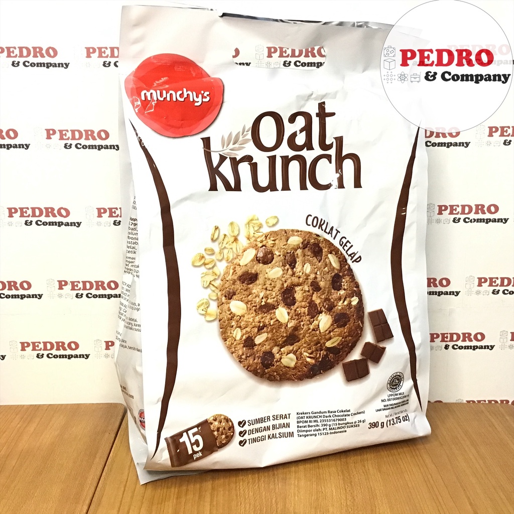 

Munchys oats krunch nutty dark chocolate 416 gram 16 pack - biskuit coklat gelap munchy cookies