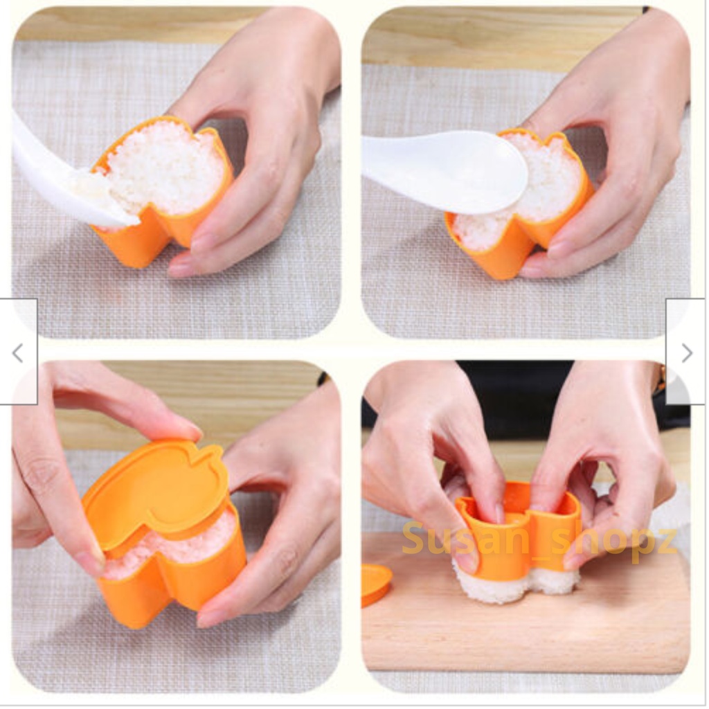 Cetakan Nasi Bento Bebek Orange