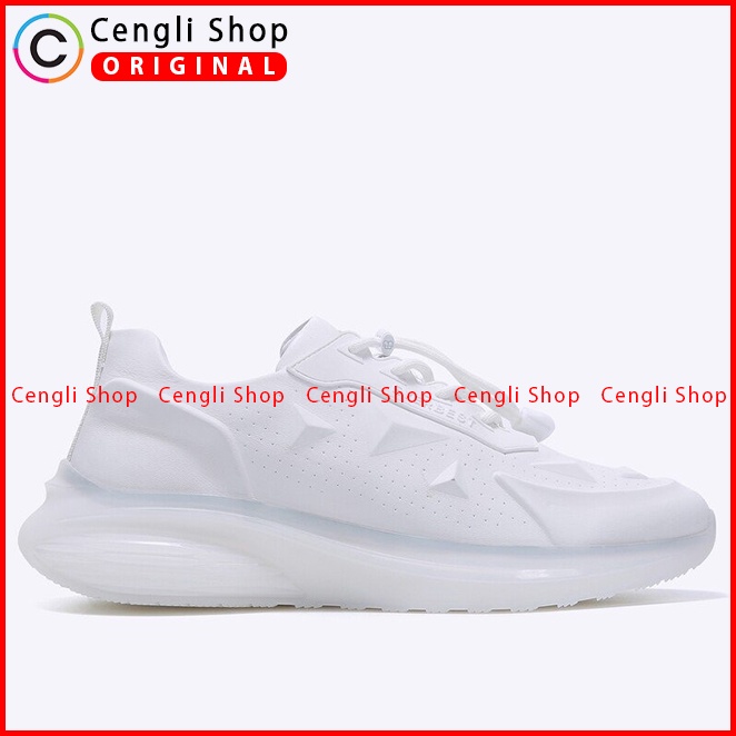 EM56 SEPATU SNEAKER EVERBEST PRIA ORIGINAL CASUAL KETS KULIT ALL FULL WHITE PUTIH POLOS