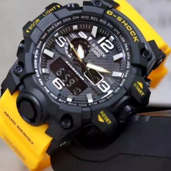 free BOXGS jam tangan casio g-shock gwg-1000 rubber tali kuning [TBR.22Oc22y]