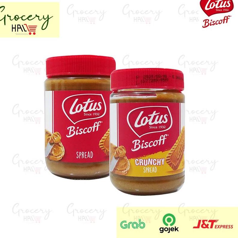 

Terbatas--LOTUS BISCOFF SPREAD - SELAI BISCOFF - CRUNCHY 380 GRAM - SPREAD 400 GRAM