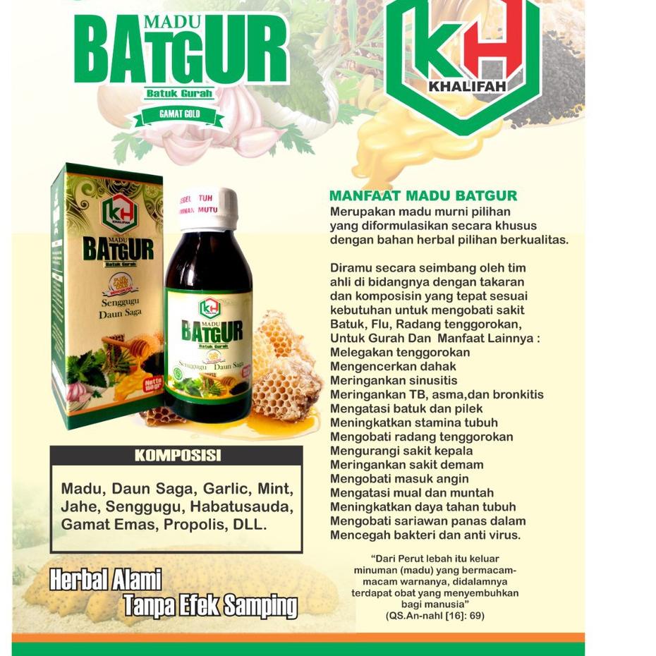 

Best--Madu BATGUR KHALIFAH Batuk Gurah Sariawan panas dalam & Radang tenggorokan