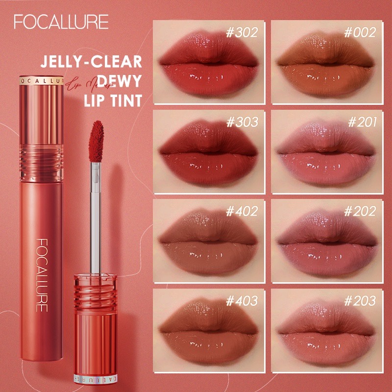 FOCALLURE Jelly Clear Dewy Lip Tint Focallure - Lip Gloss Focallure Lipstik Focallure Liptint Focallure Lip Gloss FA208