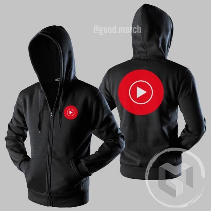 Jaket Pria Youtube Music Sweater Distro Polos