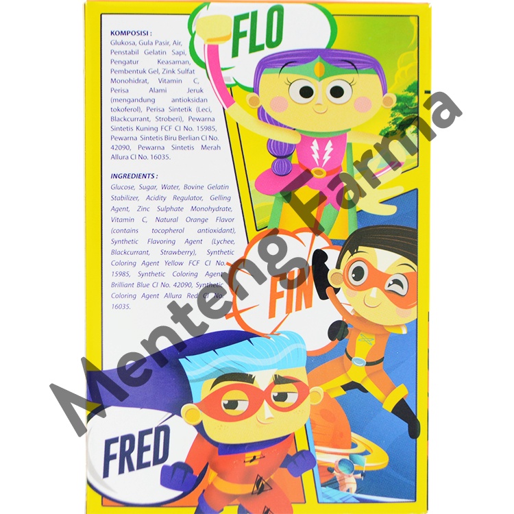 Fitkom Gummy Vit C dan Zinc 5 Sachet - Vitamin Jelly untuk Daya Tahan Tubuh Anak