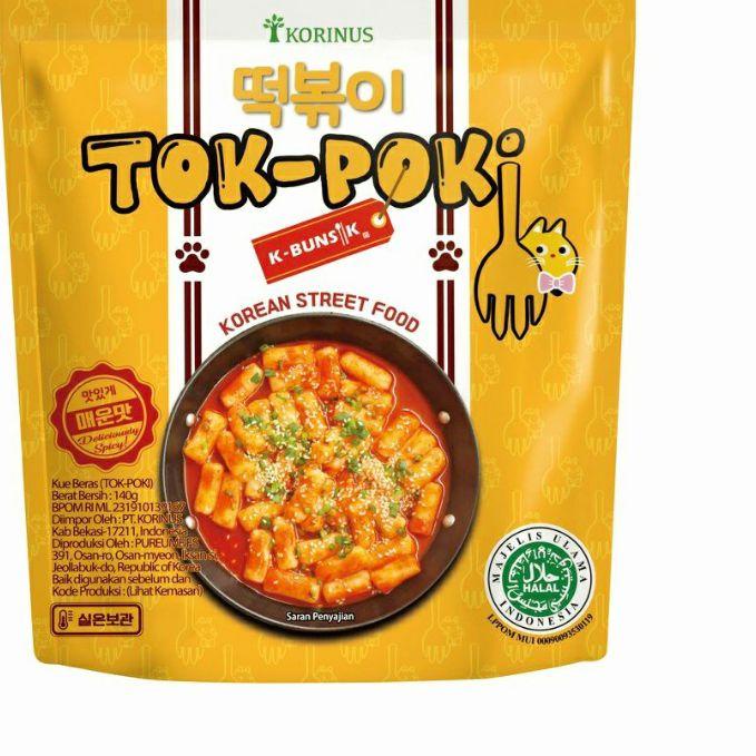 

10.10 Brand Korinus K - Bunsik Tokpoki / Tteokbokki / Toppoki / Tok-Poki Pedas instan Halal MUI murah