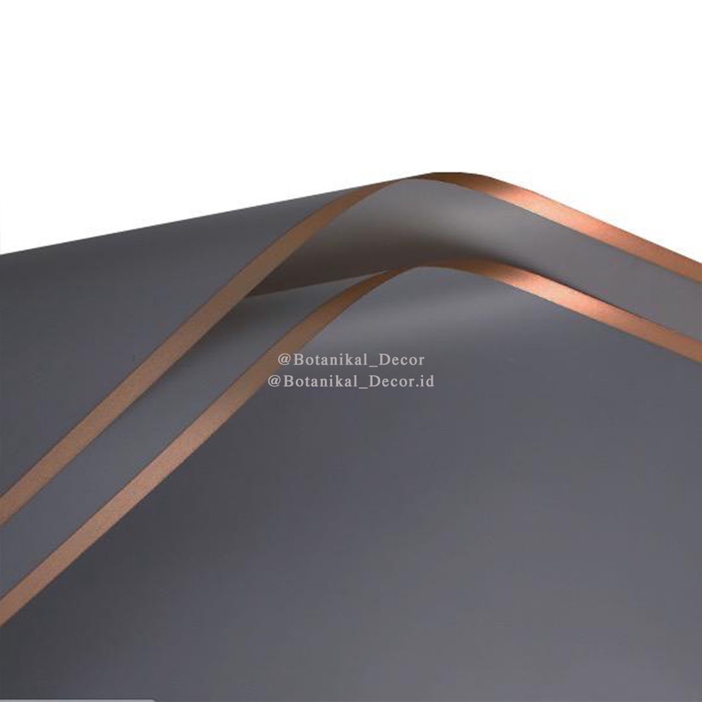 Flower Wrapping Cellophane Paper Kertas Stick Card Holder Stik Bouquet Buket Bunga Buket Bouquet Cake-DARK GRAY