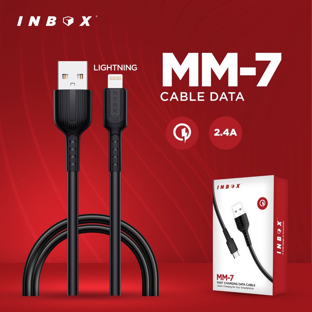 INBOX Kabel Data Fast Charging MM-7 Lightning / Type-C / Micro Data Cable MM7