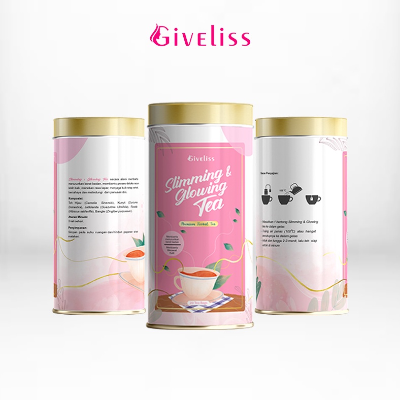 [ PROMO ] GIVELISS - Slimming &amp; Glowing Tea, Teh Herbal Pelangsing Bantu Diet, Detoks dan Glowing Approved by Nabila Syakeib