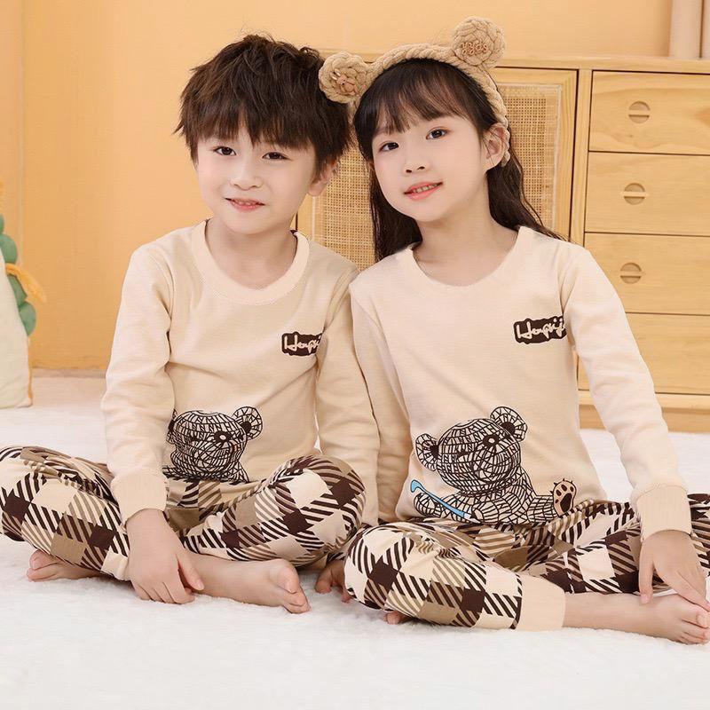 dealshop BAJU TIDUR ANAK LENGAN PANJANG UNTUK 1-10 TAHUN/STELAN ANAK LAKI LAKI/STELAN ANAK PEREMPUAN/STELAN ANAK/PIYAMA ANAK