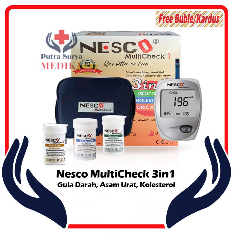 Alat Tes Gula Darah Kolesterol Asam Urat | Nesco GCU Multicheck 3in1